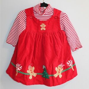 Sophie Rose Christmas Corduroy Jumper Dress size 12 months